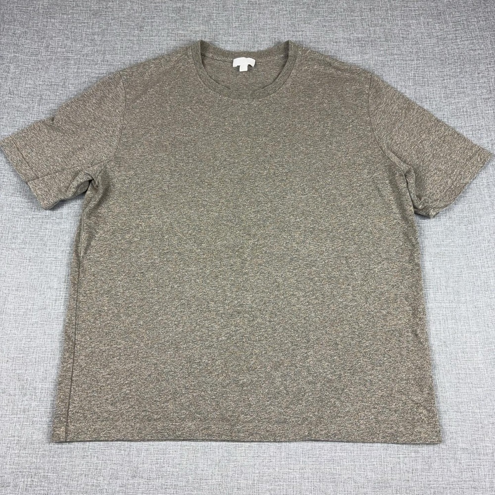 COS Shirt Mens XL Brown Heather Crewneck Basic Cotton Jersey Tee Short Sleeve